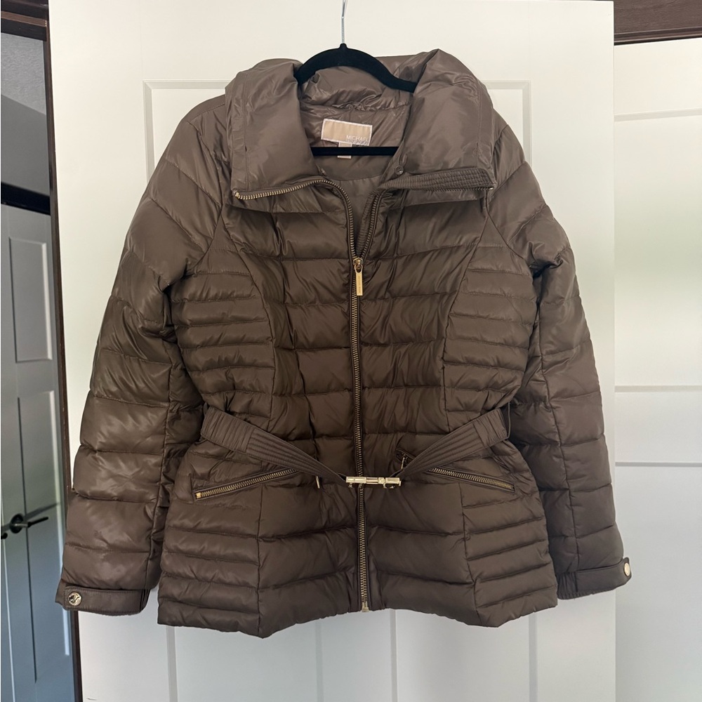 Michael Kors Women's Taupe Puffer Jacket